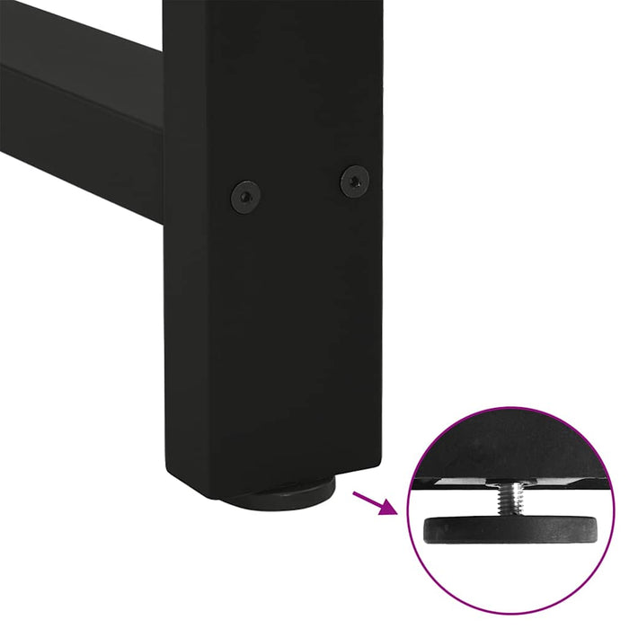 Coffee Table Legs Black 2 Pcs 80X(72-73) Cm Steel Abottox