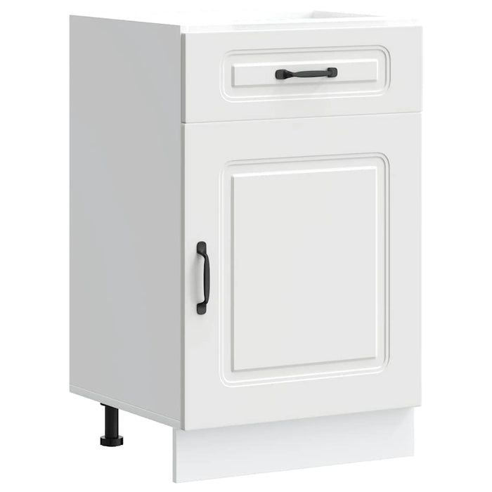 Kitchen Base Cabinet Kalmar White Engineered Wood Nptaii