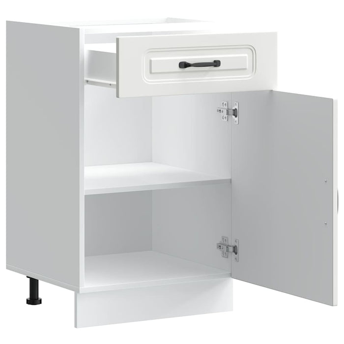 Kitchen Base Cabinet Kalmar White Engineered Wood Nptaii