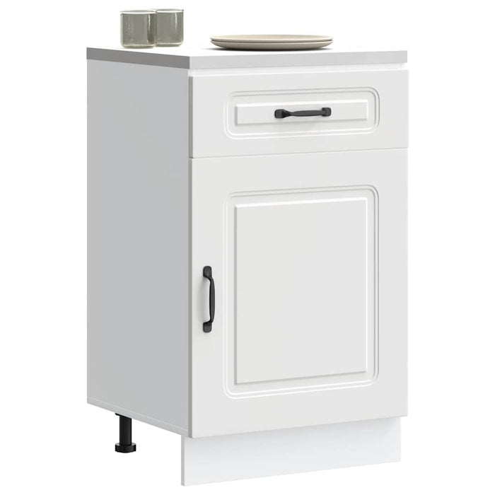 Kitchen Base Cabinet Kalmar White Engineered Wood Nptaii