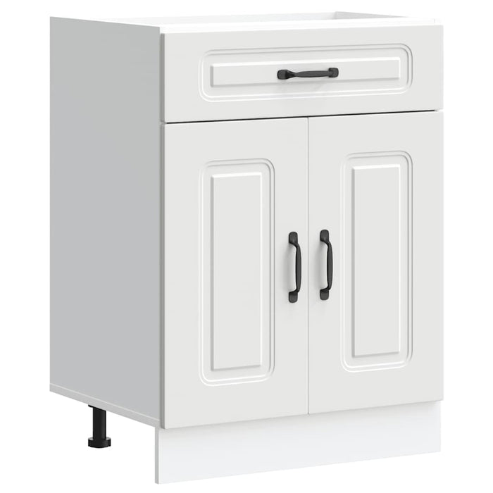 Kitchen Base Cabinet Kalmar White Engineered Wood Nptani