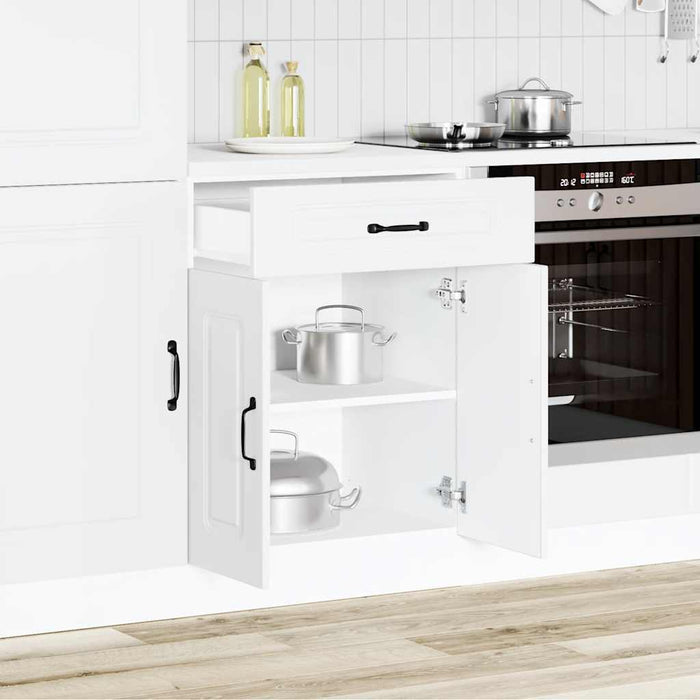 Kitchen Base Cabinet Kalmar White Engineered Wood Nptani