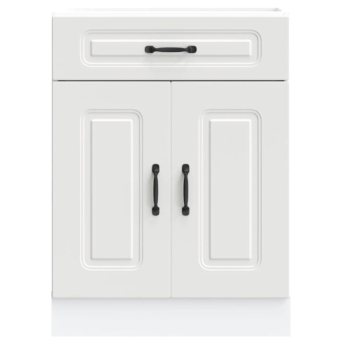 Kitchen Base Cabinet Kalmar White Engineered Wood Nptani