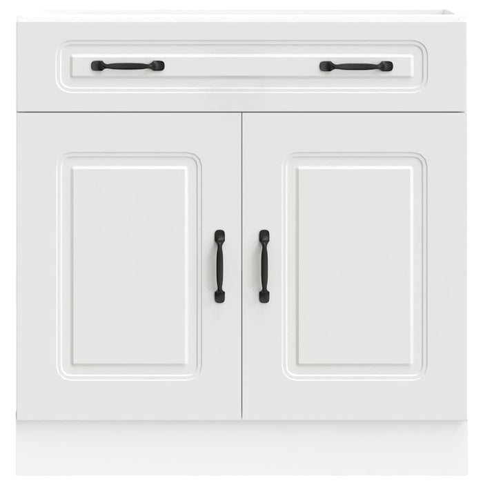 Kitchen Base Cabinet Kalmar White Engineered Wood Nptaki