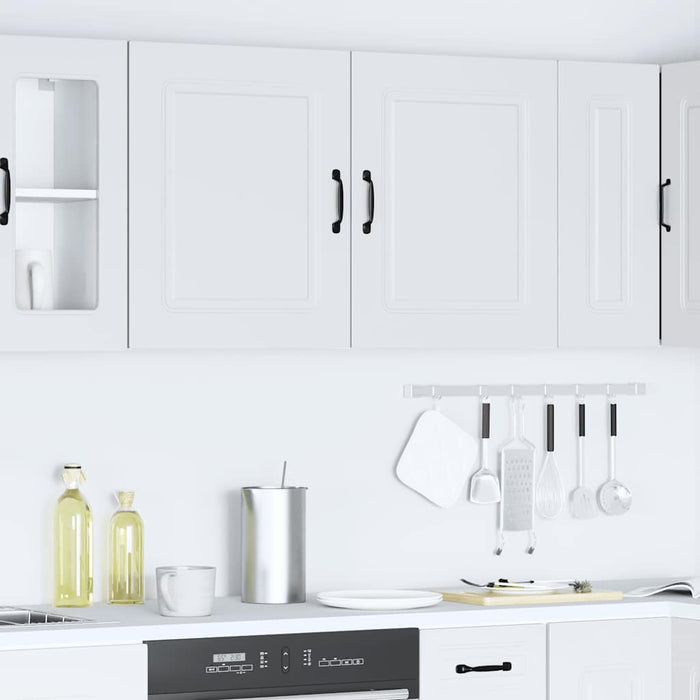 Kitchen Wall Cabinets 2 Pcs Kalmar White Engineered Wood Nptppn