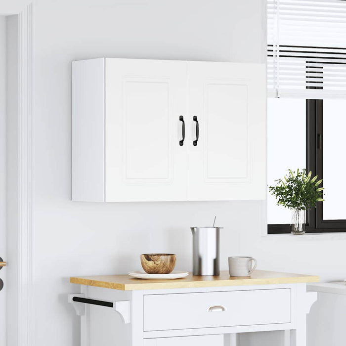 Kitchen Wall Cabinet Kalmar White Engineered Wood Nptpni