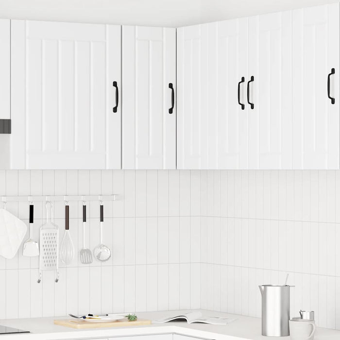 Kitchen Wall Corner Cabinet Kalmar White Engineered Wood Nptloi