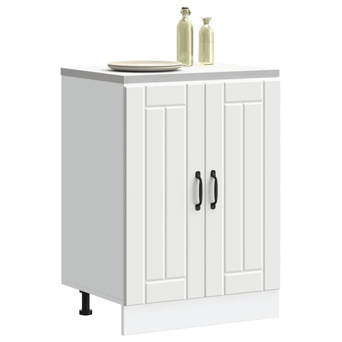 Sink Base Cabinet Lucca White Engineered Wood Nptlii