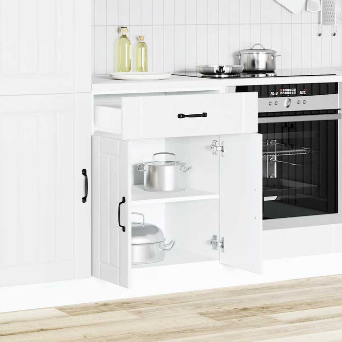 Kitchen Base Cabinet Lucca White Engineered Wood Nptixi