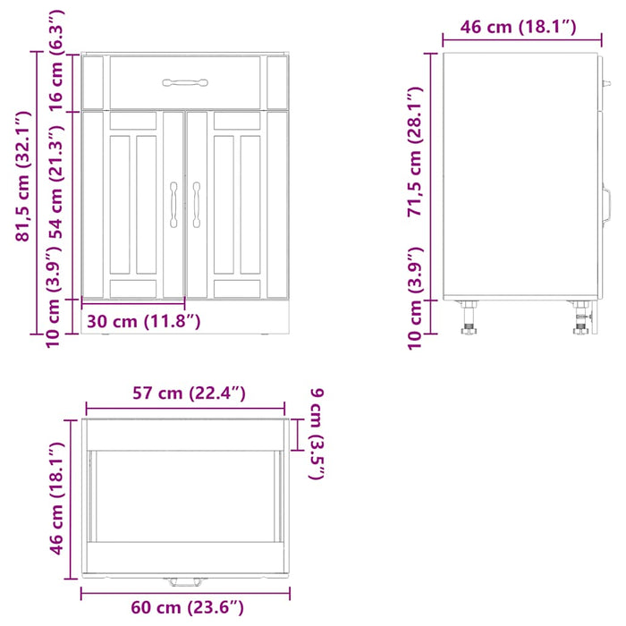 Kitchen Base Cabinet Lucca White Engineered Wood Nptixi