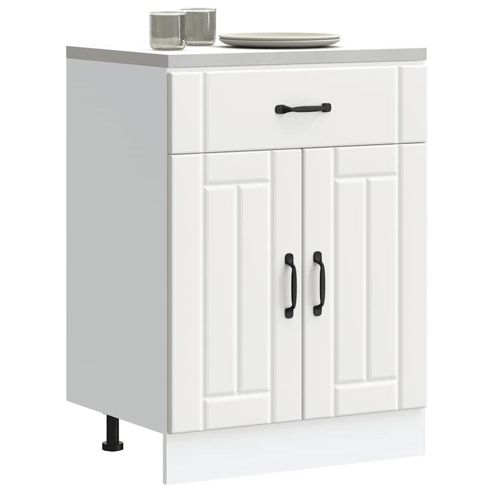 Kitchen Base Cabinet Lucca White Engineered Wood Nptixi