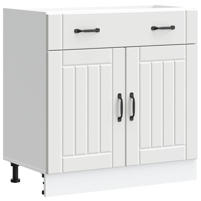 Kitchen Base Cabinet Lucca White Engineered Wood Nptiti