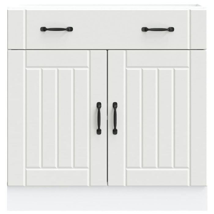 Kitchen Base Cabinet Lucca White Engineered Wood Nptiti