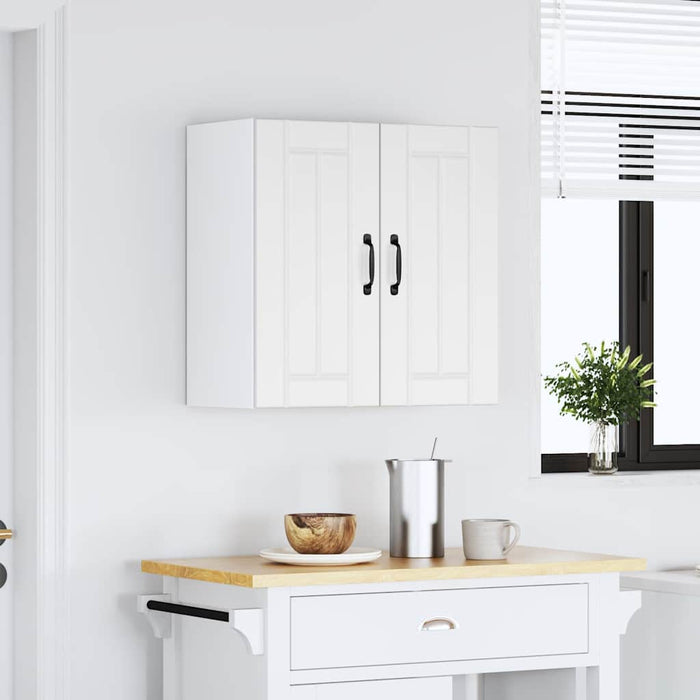 Kitchen Wall Cabinet Lucca White Engineered Wood Nptnoi