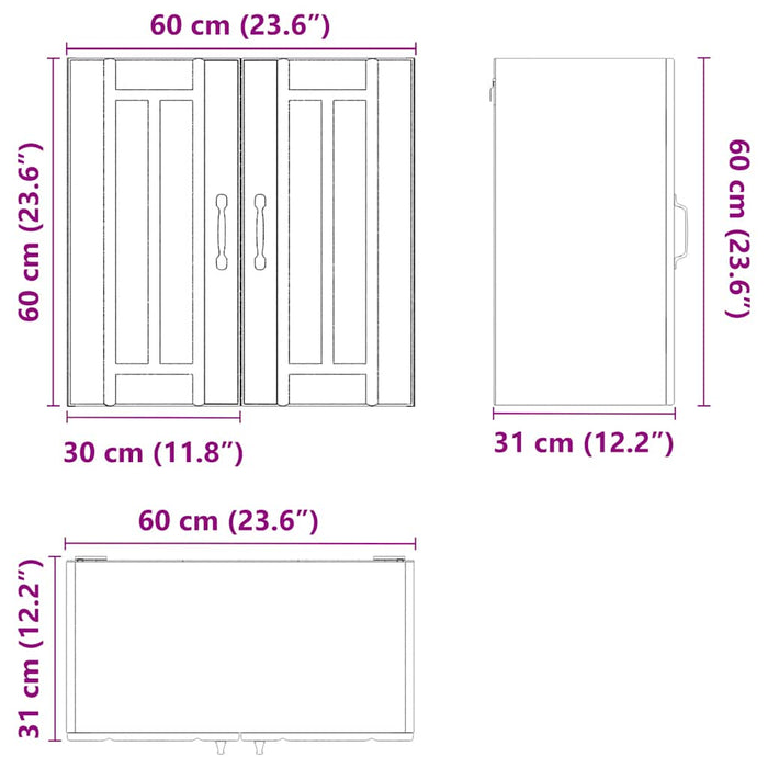 Kitchen Wall Cabinet Lucca White Engineered Wood Nptnoi