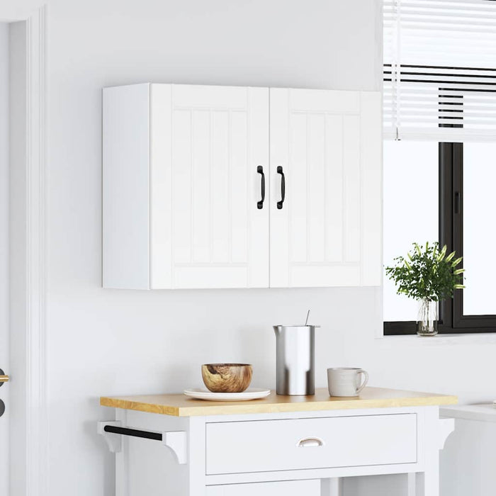 Kitchen Wall Cabinet Lucca White Engineered Wood Nptnxi