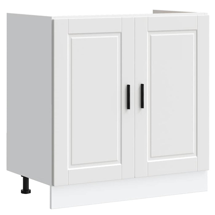 Sink Base Cabinet  Porto White 80X46X81.5 Cm Engineered Wood Nptkxi