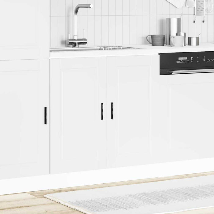 Sink Base Cabinet  Porto White 80X46X81.5 Cm Engineered Wood Nptkxi