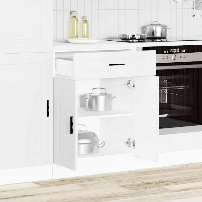 Kitchen Base Cabinet Porto White Engineered Wood Nptkli