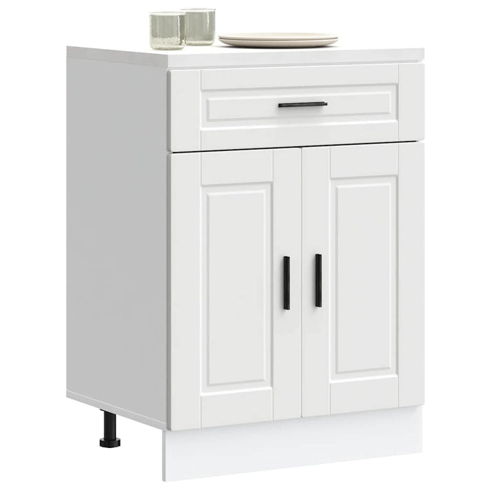 Kitchen Base Cabinet Porto White Engineered Wood Nptkli