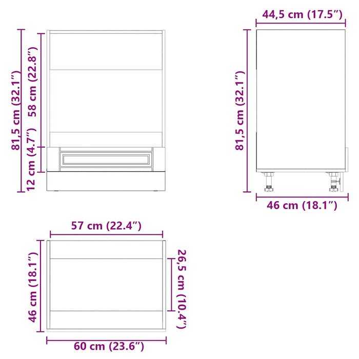 Oven Cabinet Porto White Engineered Wood Nptkki