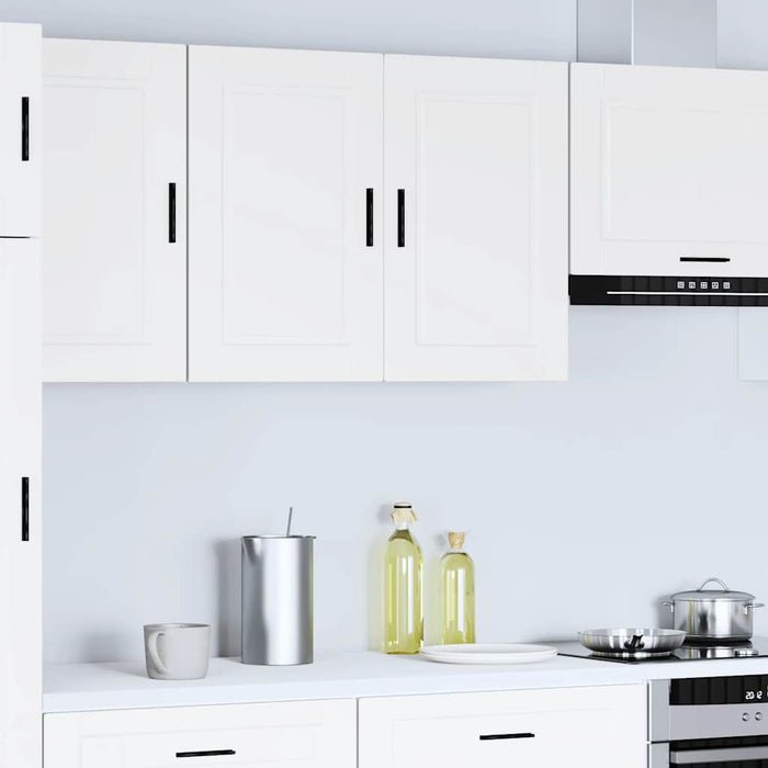 Kitchen Wall Cabinet Porto White Engineered Wood Npabli