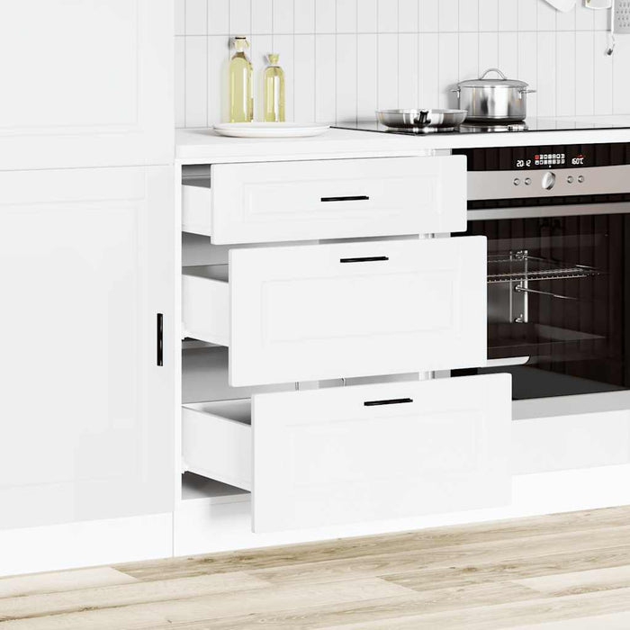 Kitchen Base Cabinet Porto White Engineered Wood Npaxpk