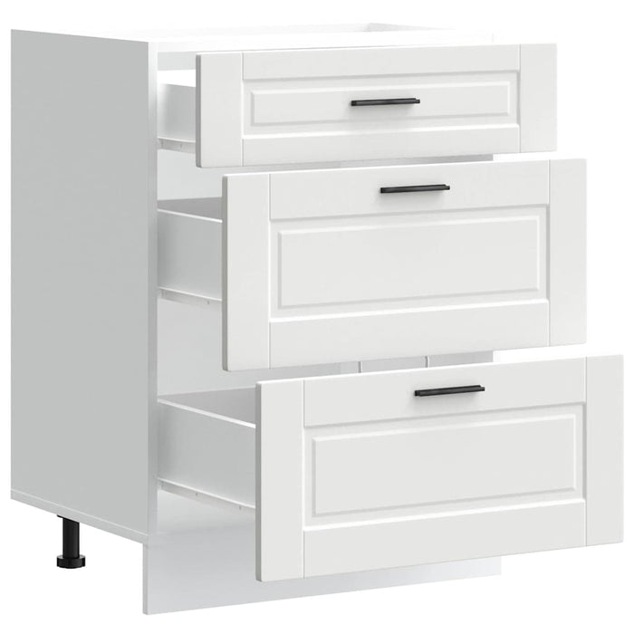 Kitchen Base Cabinet Porto White Engineered Wood Npaxpk