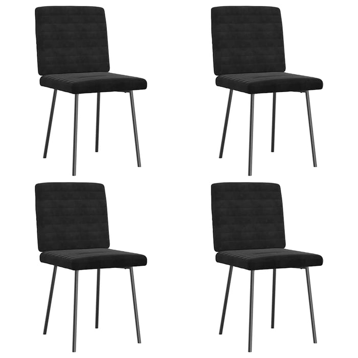 Dining Chairs 4 Pcs Black Velvet Ttopxlx