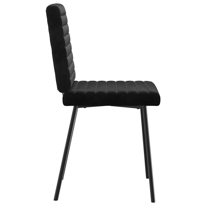 Dining Chairs 4 Pcs Black Velvet Ttopxlx