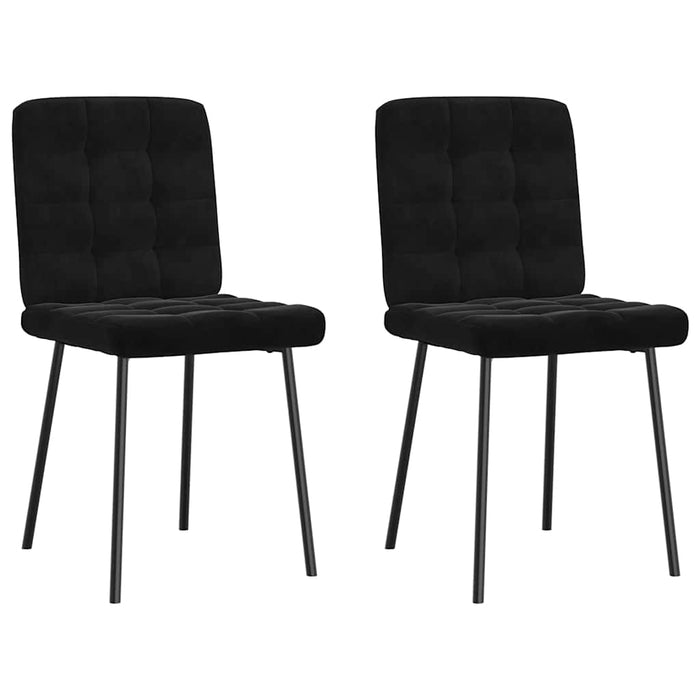 Dining Chairs 2 Pcs Black Velvet Aobobnl