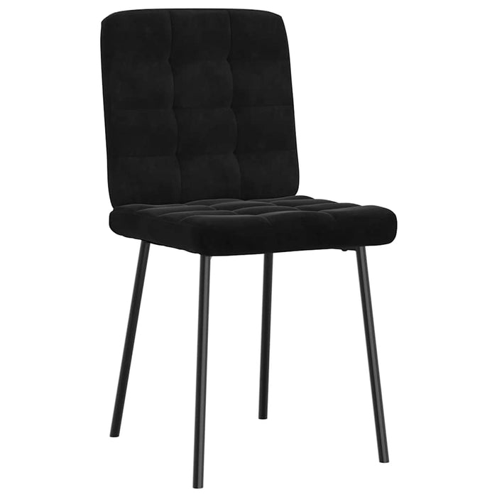 Dining Chairs 2 Pcs Black Velvet Aobobnl