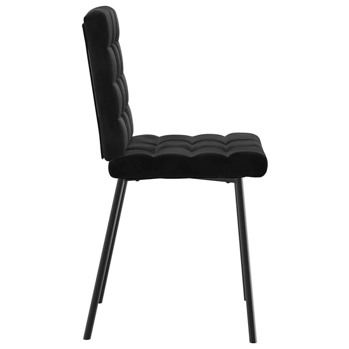 Dining Chairs 2 Pcs Black Velvet Aobobnl