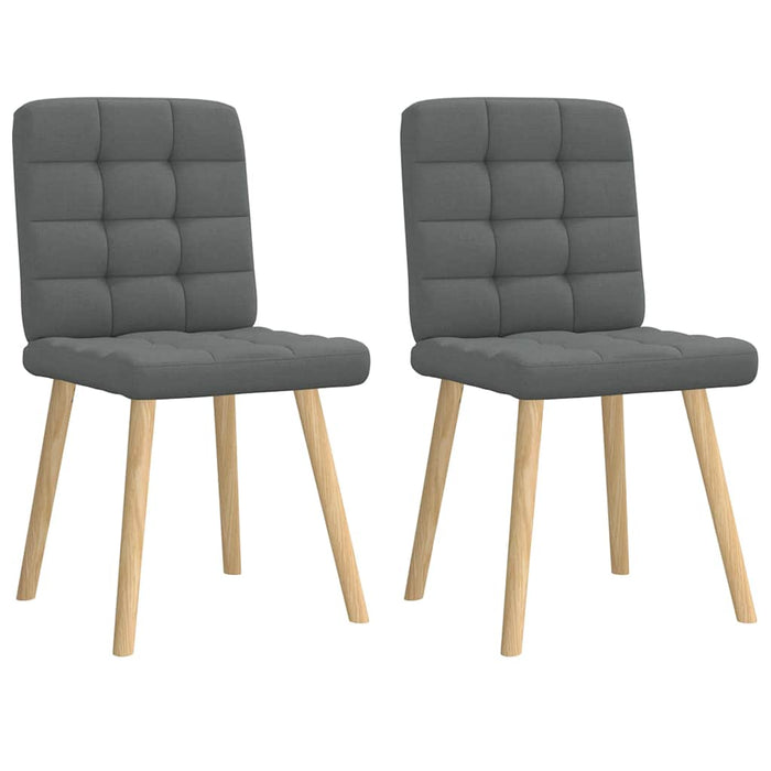 Dining Chairs 2 Pcs Dark Grey Fabric Aobobkx