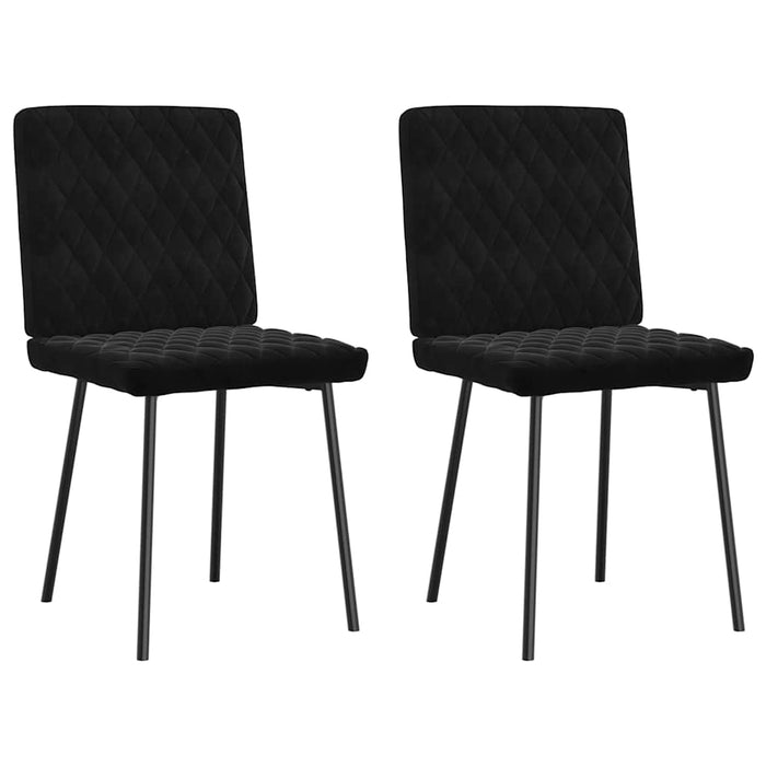 Dining Chairs 2 Pcs Black Velvet Aoboobk