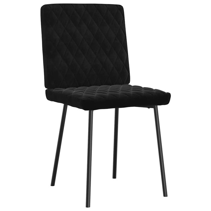 Dining Chairs 2 Pcs Black Velvet Aoboobk