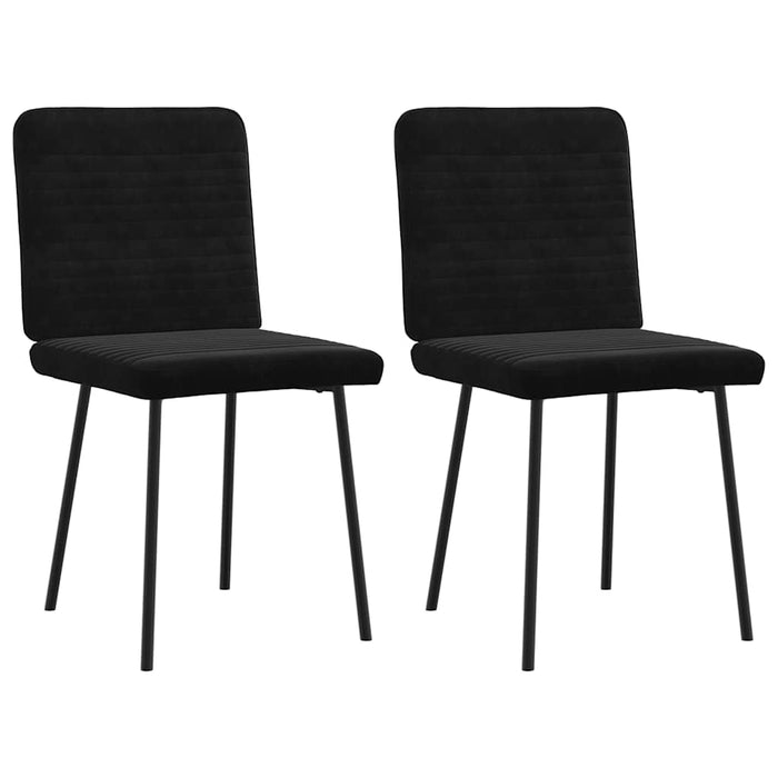 Dining Chairs 2 Pcs Black Velvet Aobootk