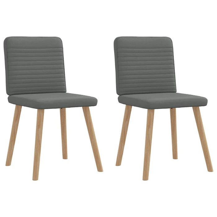 Dining Chairs 2 Pcs Dark Grey Fabric Aobooap