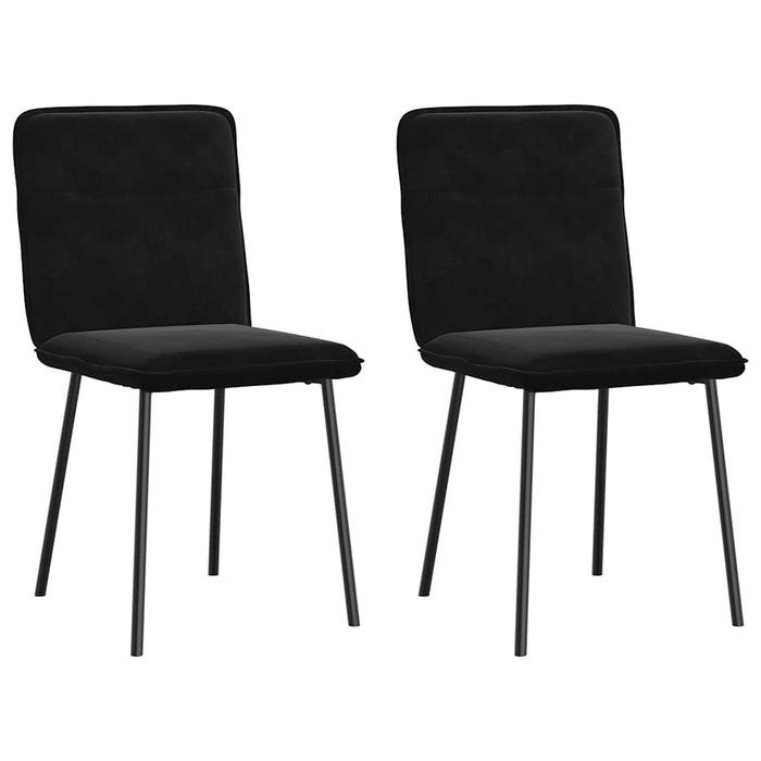 Dining Chairs 2 Pcs Black Velvet Aoboxop