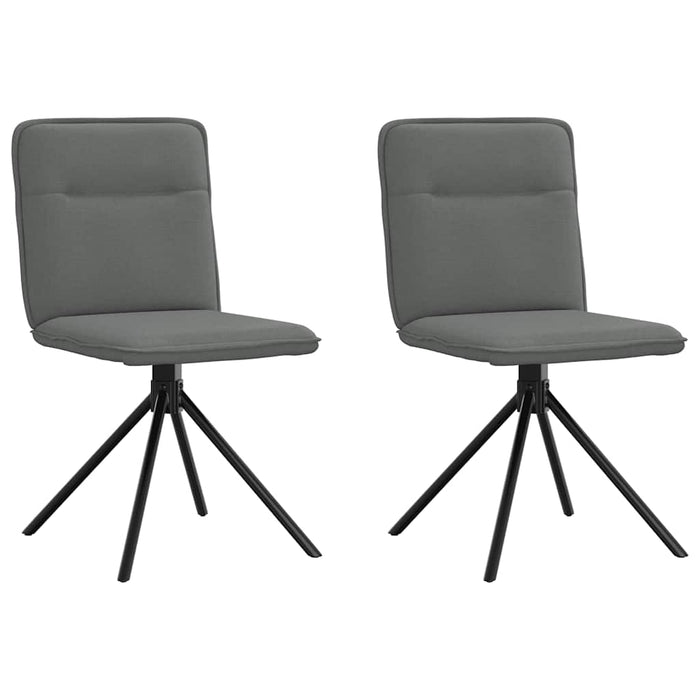 Dining Chairs 2 Pcs Dark Grey Fabric Aoboxtt