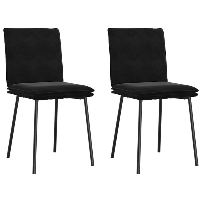 Dining Chairs 2 Pcs Black Velvet Aoboxpb