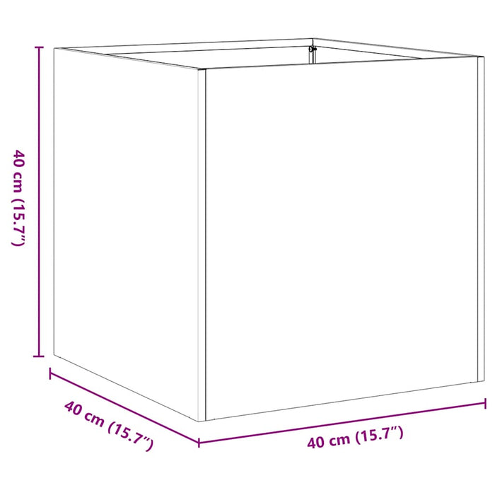 Planter 40X40X40 Cm Galvanised Steel Nlblll