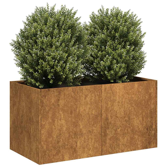 Planter Rusty 80X40X40 Cm Weathering Steel Nlblia