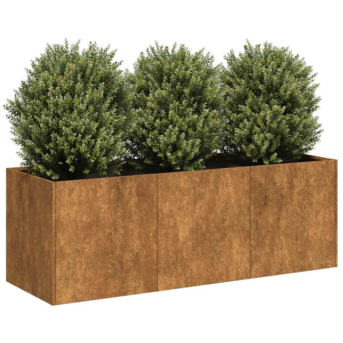 Planter Rusty 120X40X40 Cm Weathering Steel Nlblno