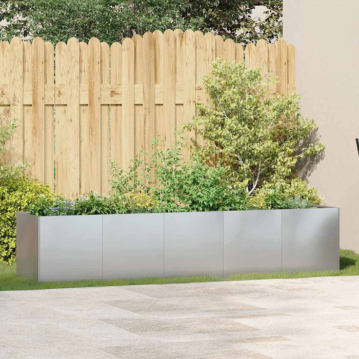 Planter 200X40X40 Cm Galvanised Steel Nlblni