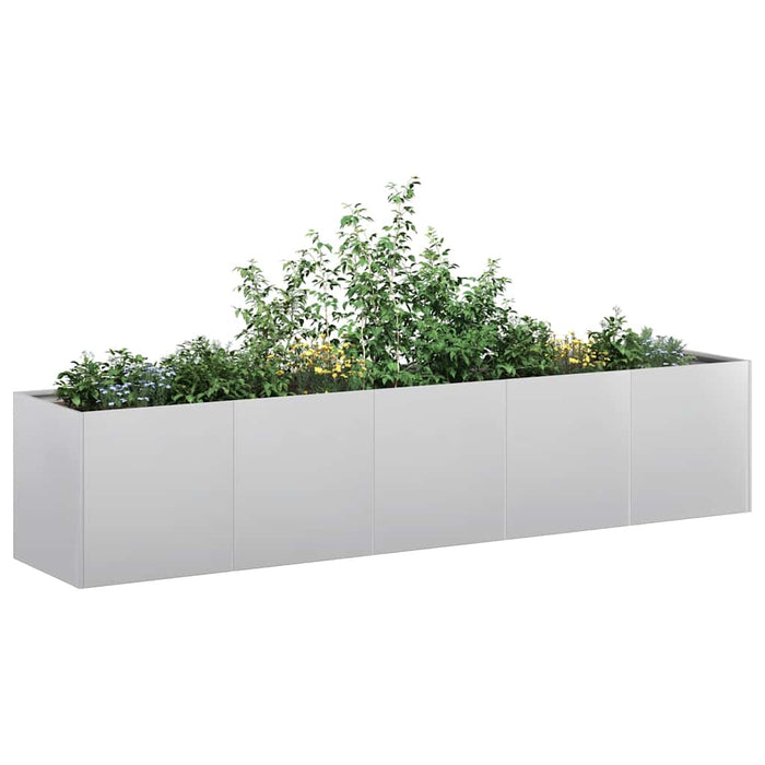 Planter 200X40X40 Cm Galvanised Steel Nlblni