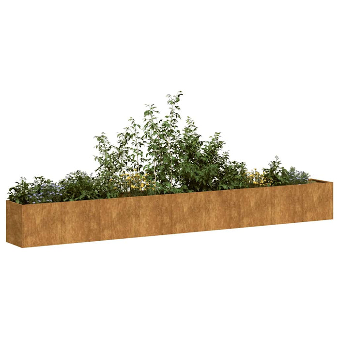 Planter Rusty 360X40X40 Cm Weathering Steel Nlbibx