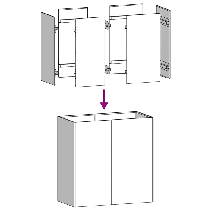 Planter 80X40X80 Cm Galvanised Steel Nlbiop