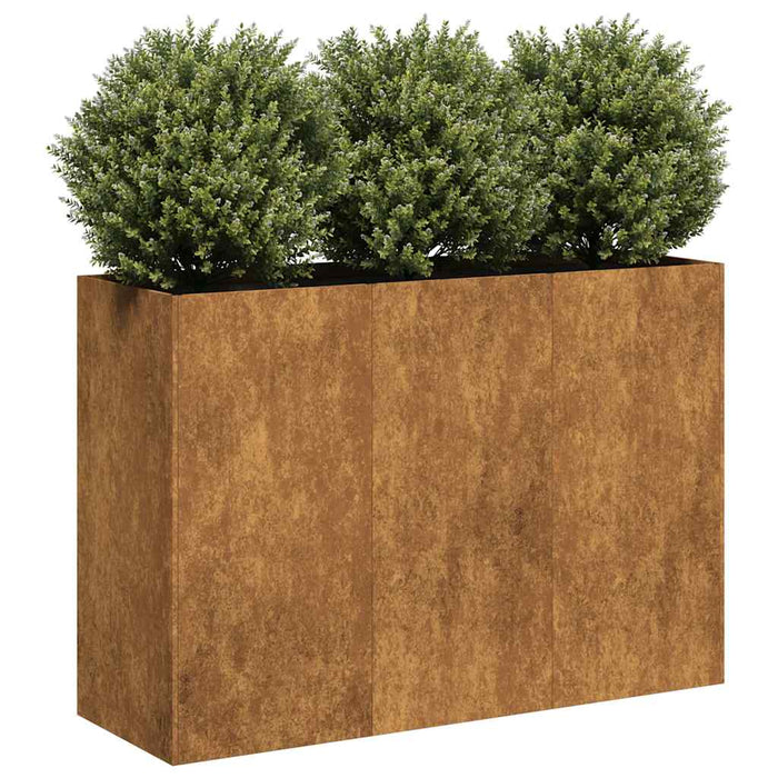 Planter Rusty 120X40X80 Cm Weathering Steel Nlbixt