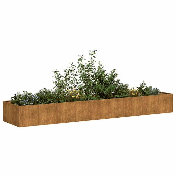 Planter Rusty 360X80X40 Cm Weathering Steel Nlbiix